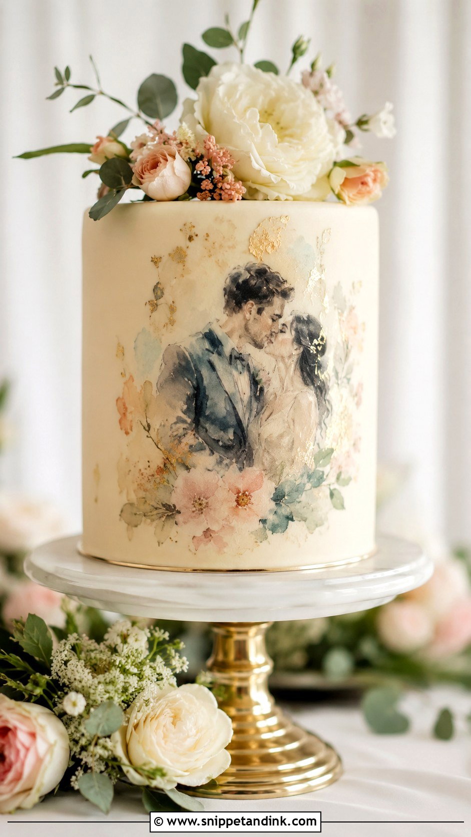 Wedding Cake With Photo Transfer - Snippet and Ink - 25 Wedding Cake with Photos on It