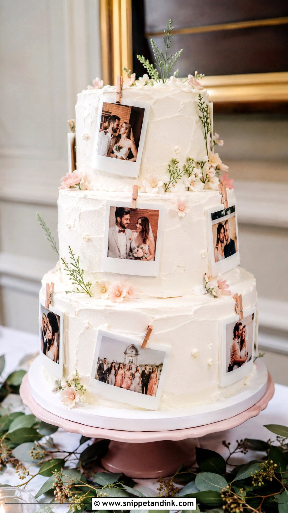 Wedding Cake With Polaroid Photos - Snippet and Ink - 25 Wedding Cake with Photos on It