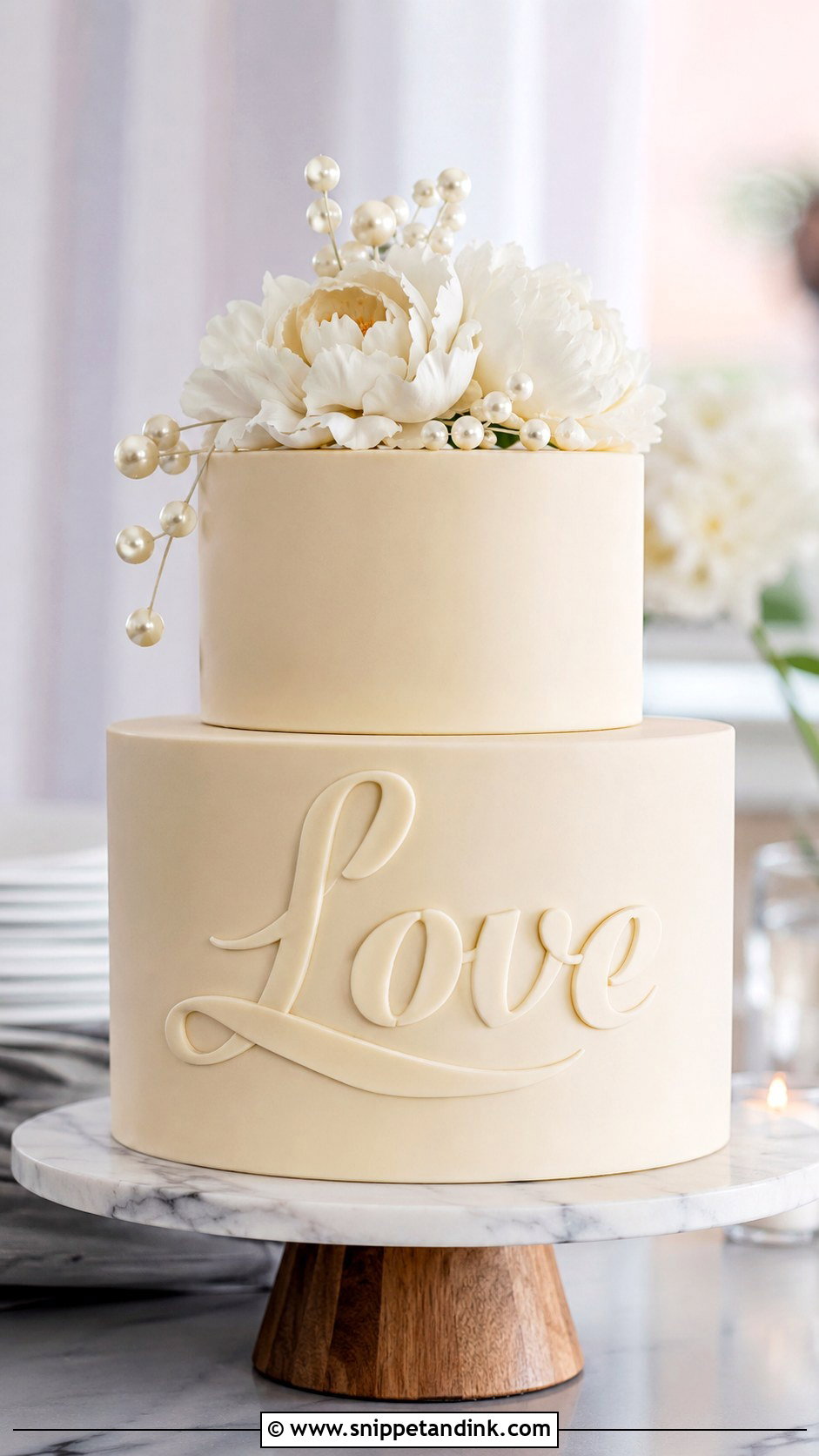 Wedding Cake With Raised Letters - Snippet and Ink - 25 Wedding Cake Ideas with Writing