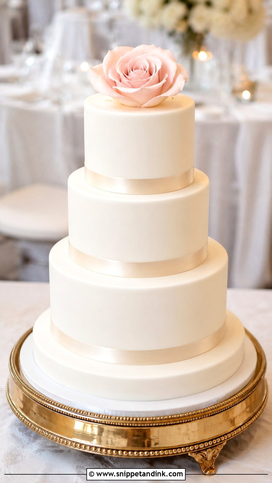 Wedding Cake With Ribbon - Snippet and Ink - 25 Simple But Elegant Wedding Cakes