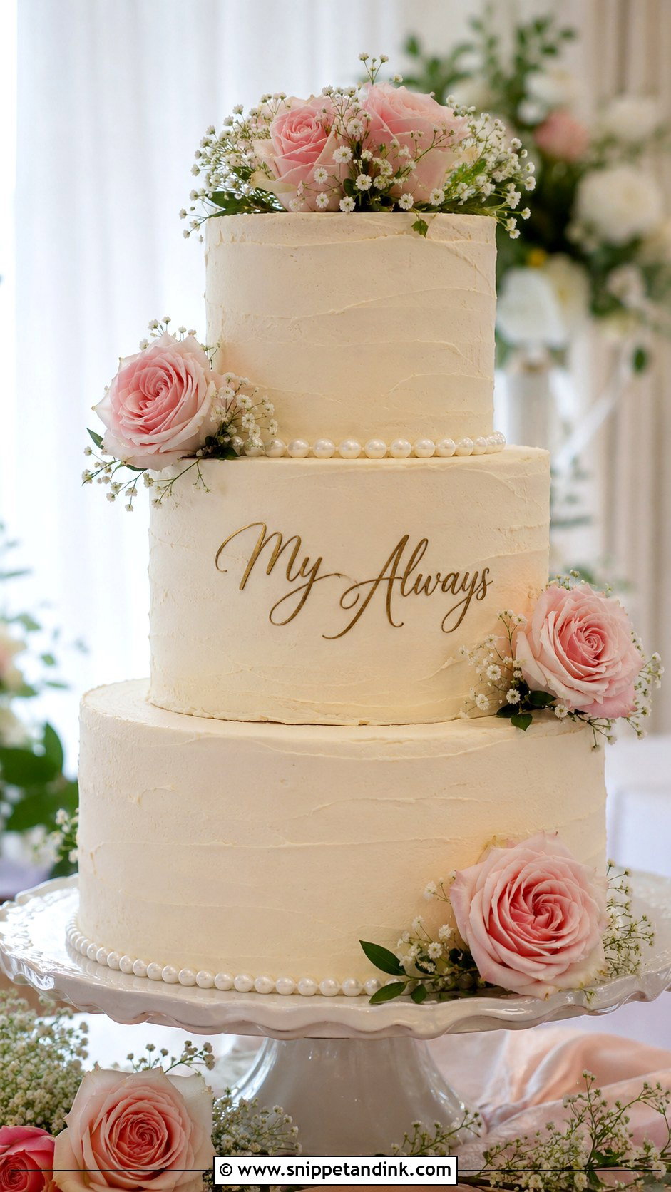 Wedding Cake With Romantic Message - Snippet and Ink - 25 Wedding Cake Ideas with Writing