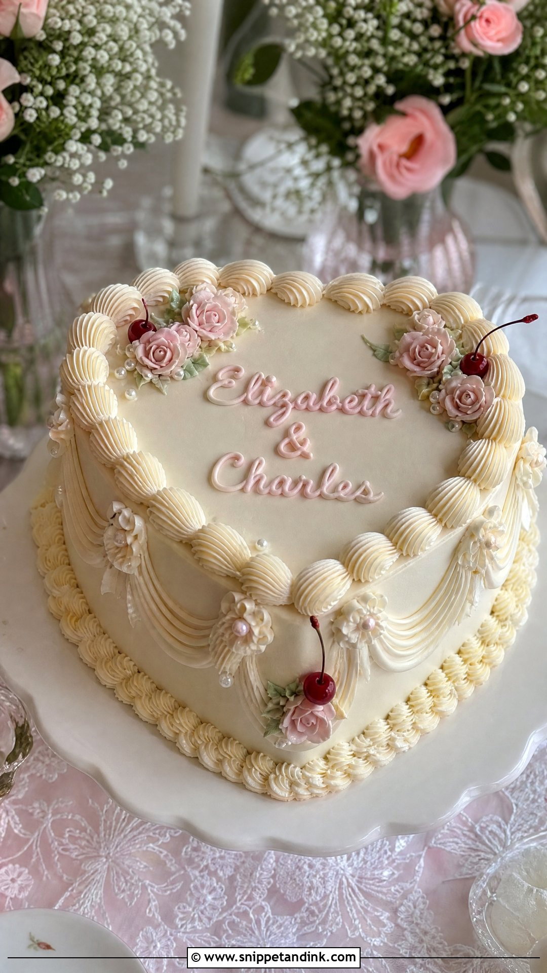 Wedding Cake With Vintage Names - Snippet and Ink - 20 Write Name on Cake Ideas for Wedding
