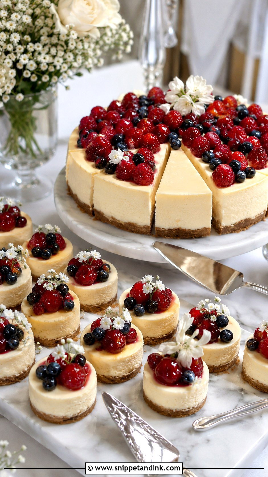 Wedding Cheesecake Bar - Snippet and Ink - 25 Wedding Cake Replacement Ideas