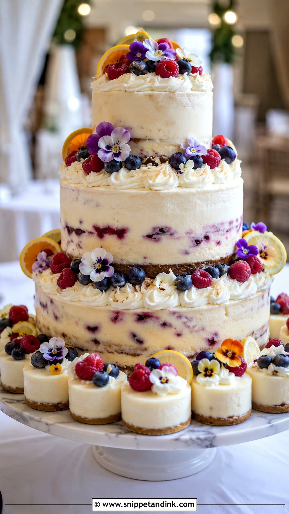 Wedding Cheesecake Tower - Snippet and Ink - 20 Wedding Cake Tower Ideas