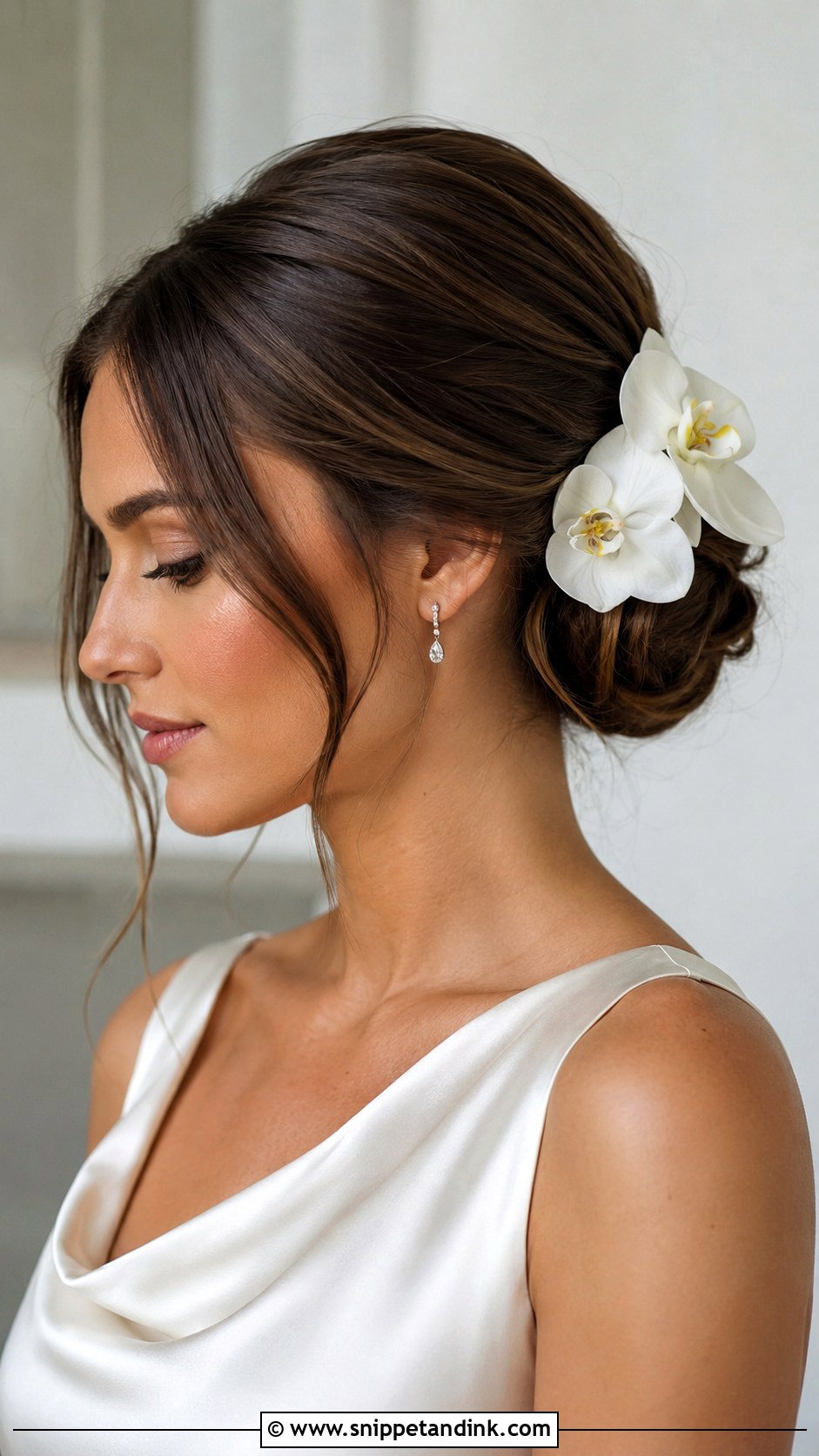 Wedding Chignon With Flowers - Snippet and Ink - 15 Wedding Hairstyle Flowers