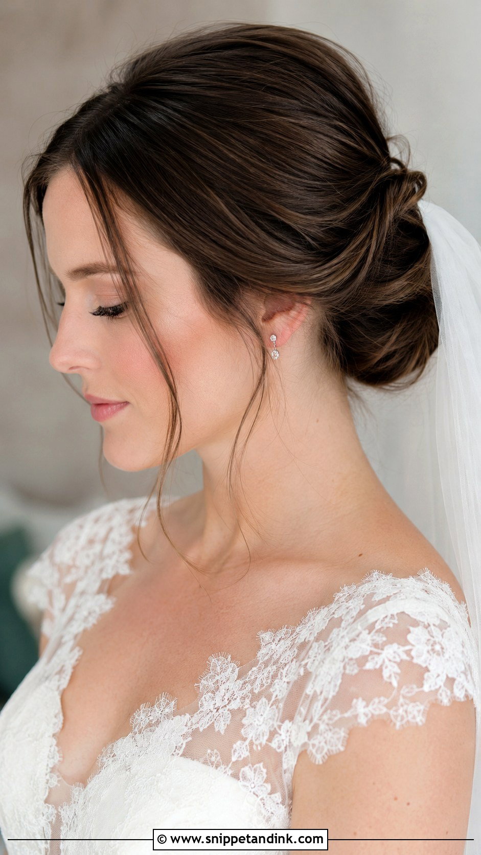 Wedding Chignon With Veil - Snippet and Ink - 15 Wedding Hairstyles with Accessories