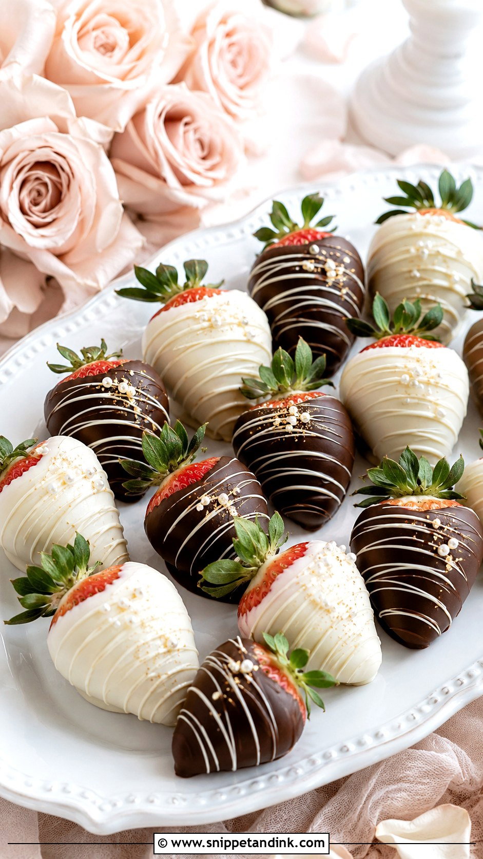Wedding Chocolate Covered Strawberries - Snippet and Ink - 20 Wedding Themed Desserts