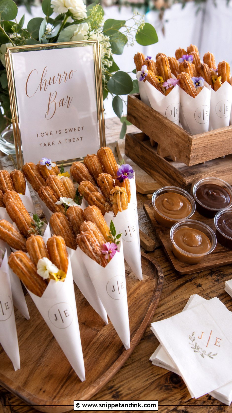 Wedding Churro Bar - Snippet and Ink - 25 Wedding Cake Replacement Ideas