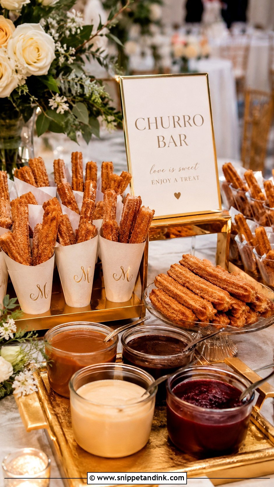 Wedding Churro Bar - Snippet and Ink - 20 Instead of Wedding Cake Ideas