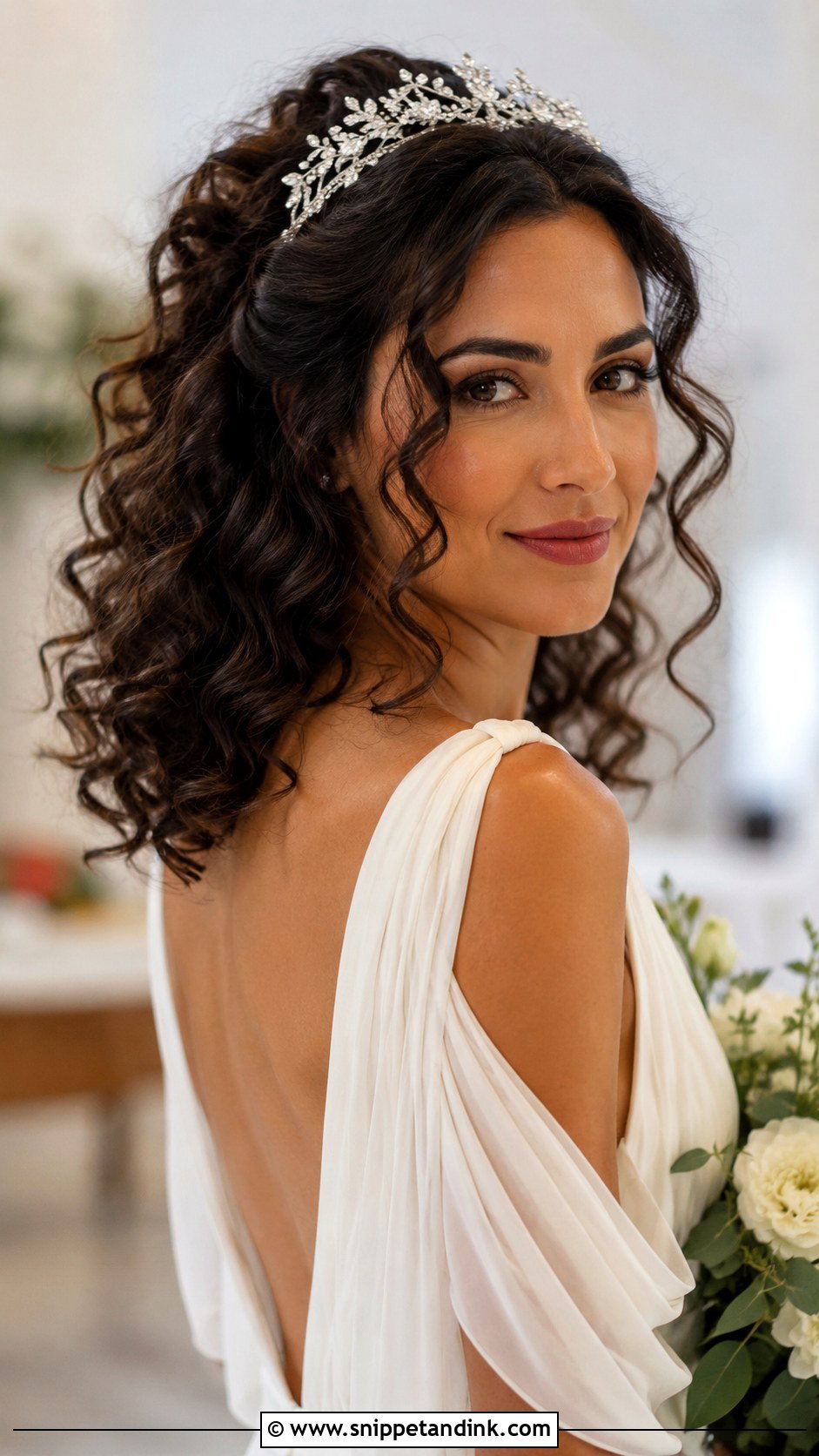 Wedding Crown Loose Curls - Snippet and Ink - 15 Wedding Crown Hairstyles Brides