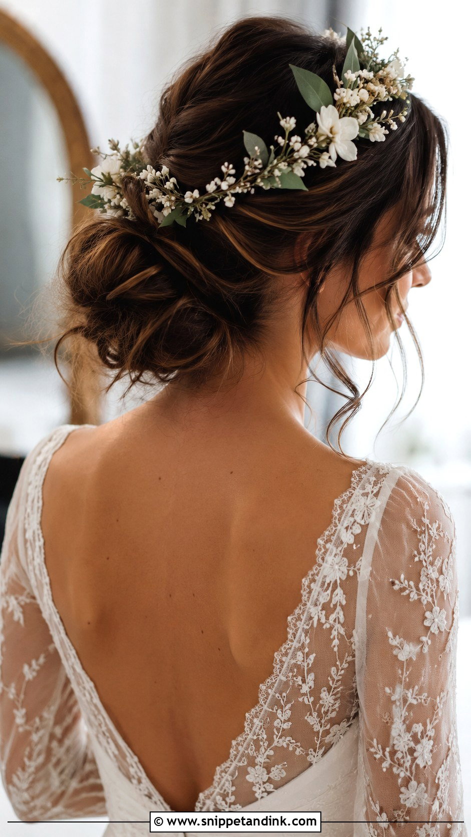 Wedding Crown Messy Bun - Snippet and Ink - 15 Wedding Crown Hairstyles Brides