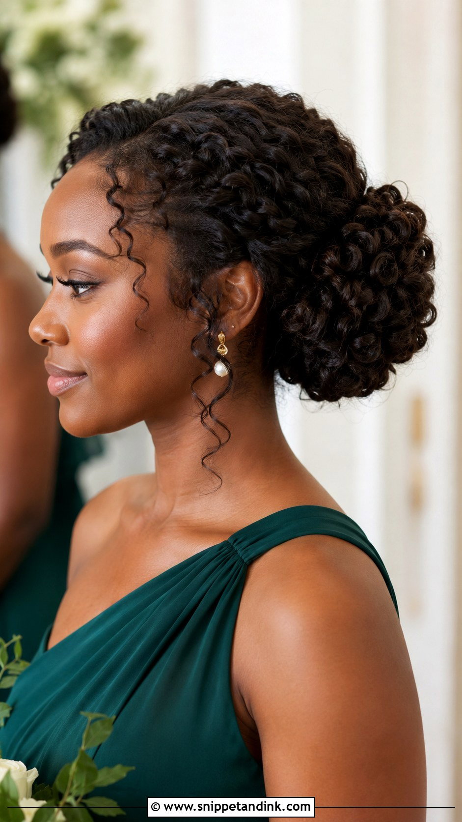 Wedding Curly Bun Bridesmaid Updo - Snippet and Ink - 20 Wedding Hair Updo Bridesmaid Ideas