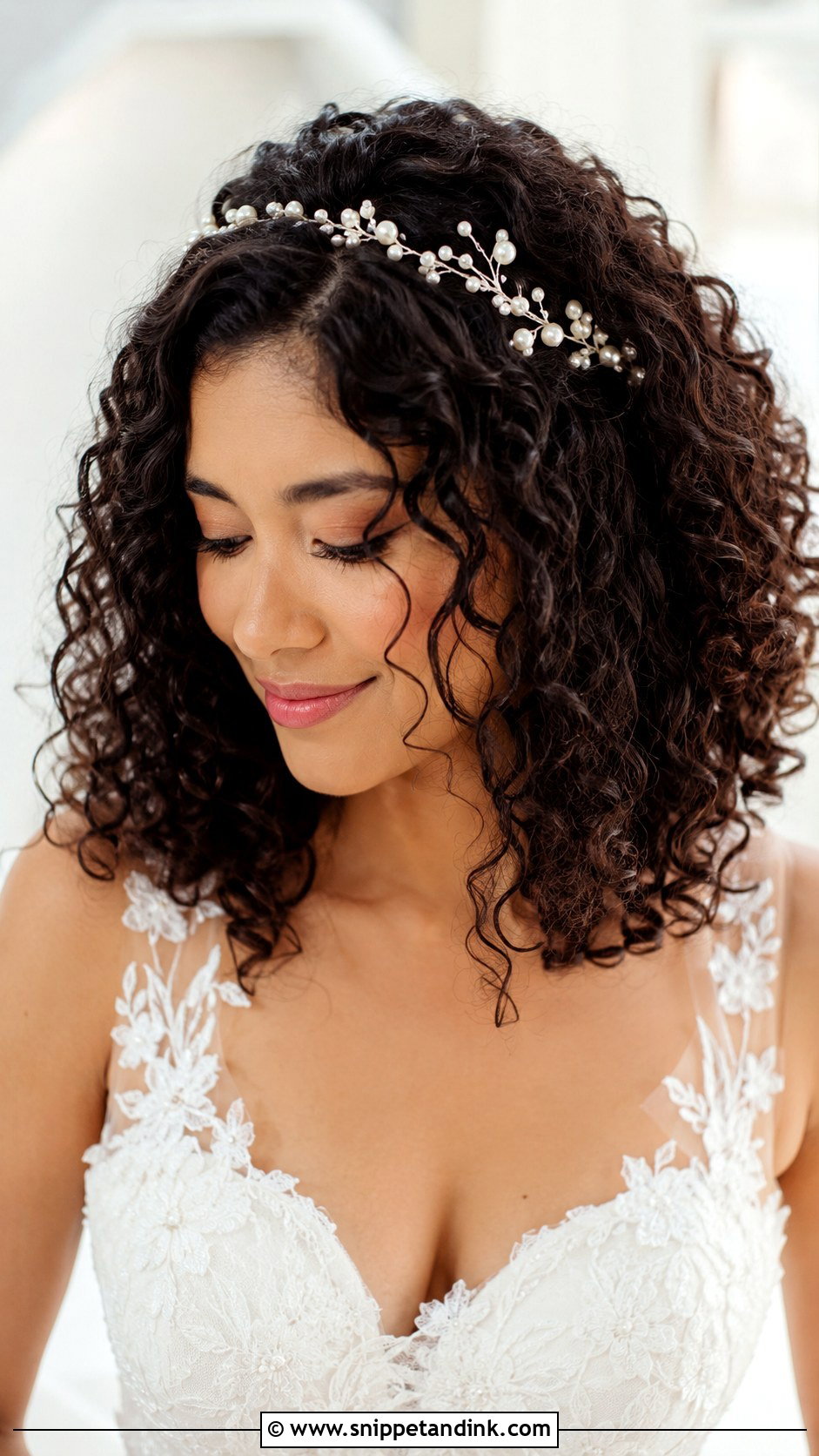 Wedding Curly Hair With Headband - Snippet and Ink - 15 Wedding Hairstyle with Headband Ideas