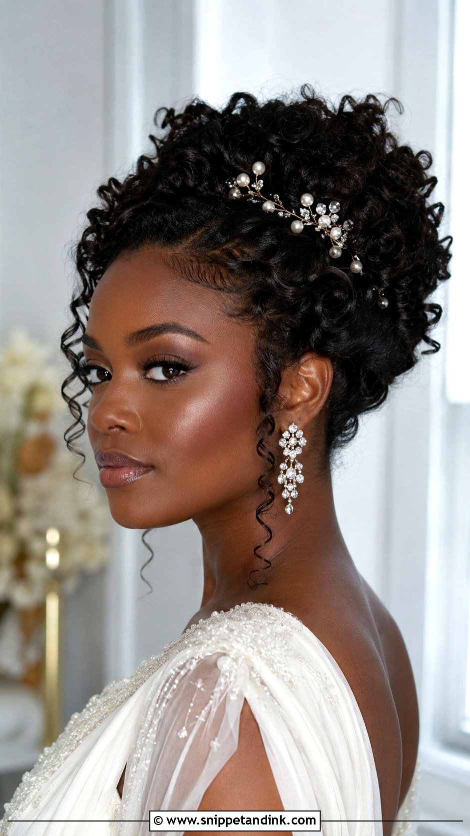 Wedding Curly Updo With Hair Pins - Snippet and Ink - 15 Wedding Hairstyles with Accessories