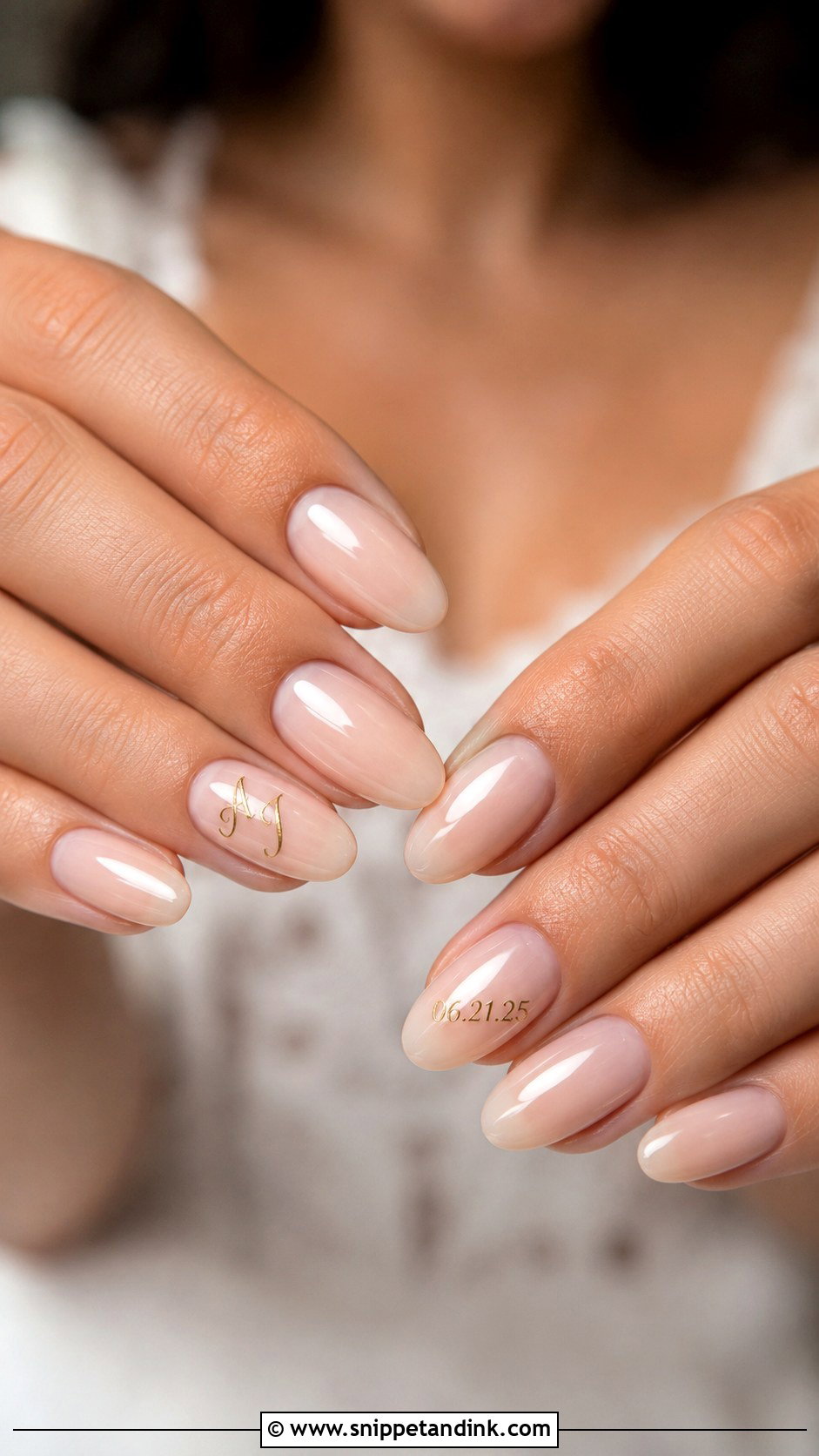 Wedding Date And Initials Nails - Snippet and Ink - 20 Wedding Nails with Initials