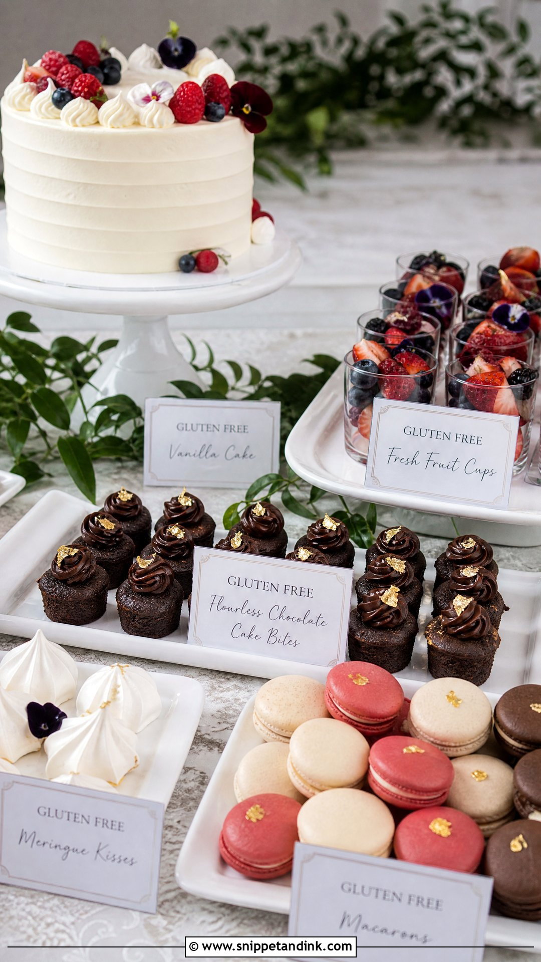 Wedding Dessert Bar With Gluten Free Desserts - Snippet and Ink - 20 Wedding Dessert Bar Ideas