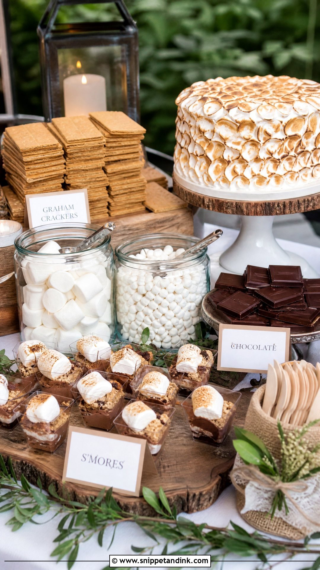 Wedding Dessert Bar With Smores - Snippet and Ink - 20 Wedding Dessert Bar Ideas