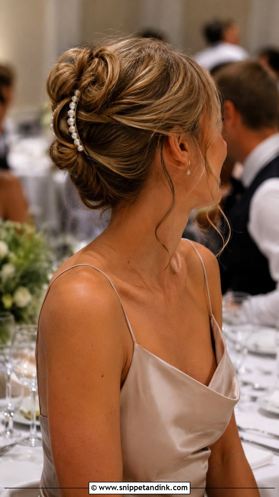 Wedding Dinner Claw Clip Updo - Snippet and Ink - 15 Wedding Dinner Hairstyle Ideas