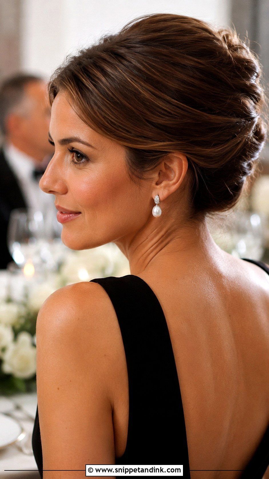 Wedding Dinner French Twist - Snippet and Ink - 15 Wedding Dinner Hairstyle Ideas