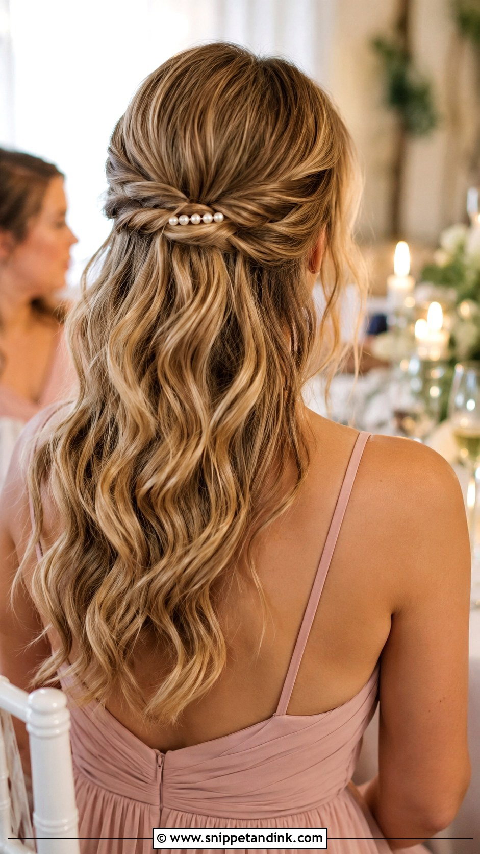 Wedding Dinner Half Up Hair - Snippet and Ink - 15 Wedding Dinner Hairstyle Ideas