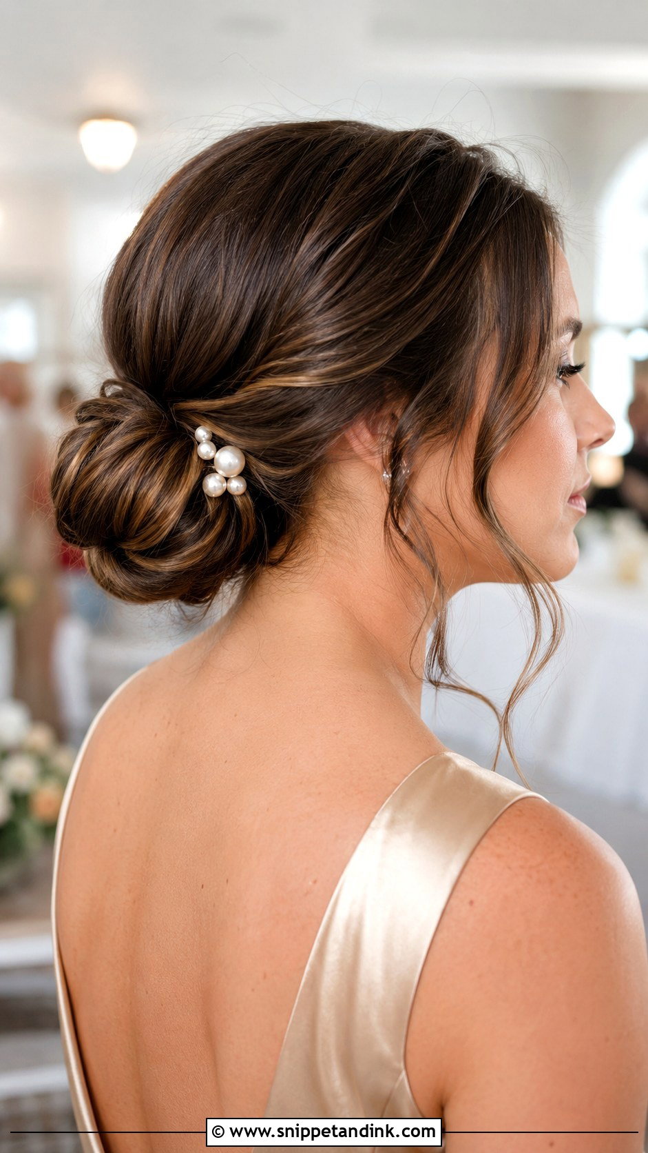 Wedding Dinner Low Bun - Snippet and Ink - 15 Wedding Dinner Hairstyle Ideas
