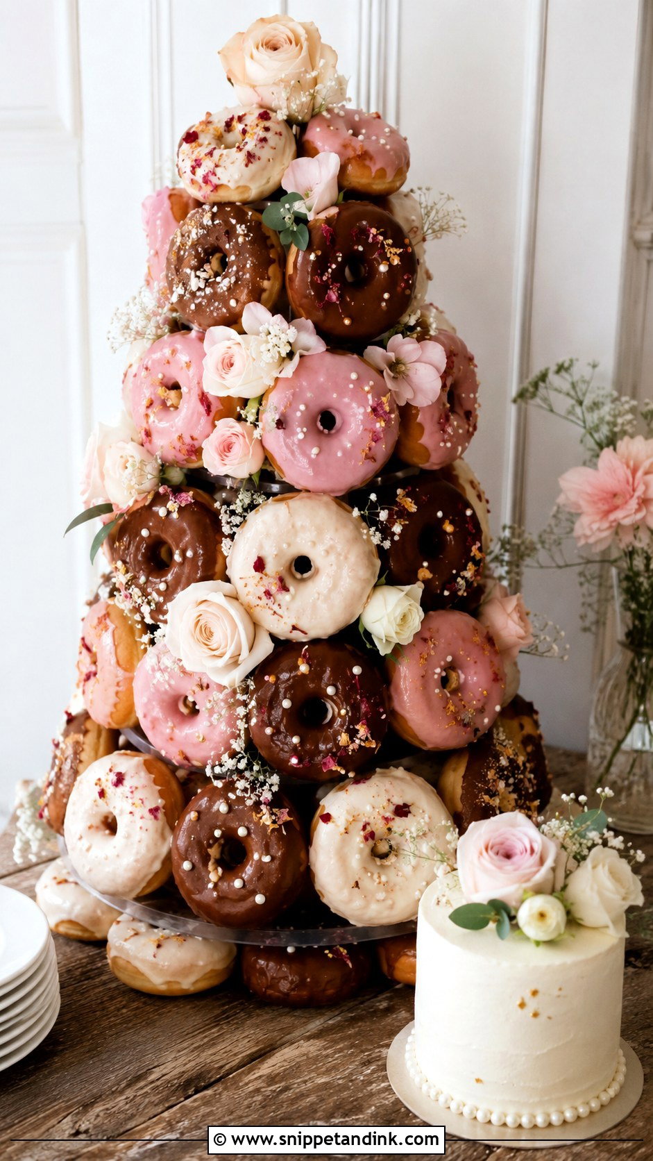 Wedding Donut Tower - Snippet and Ink - 20 Wedding Cake Tower Ideas