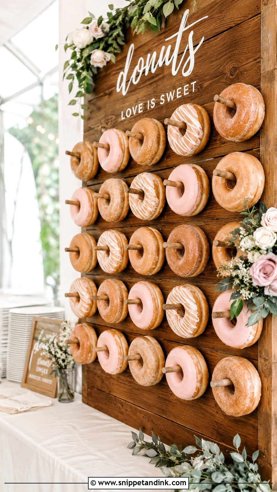 Wedding Donut Wall - Snippet and Ink - 20 Wedding Themed Desserts