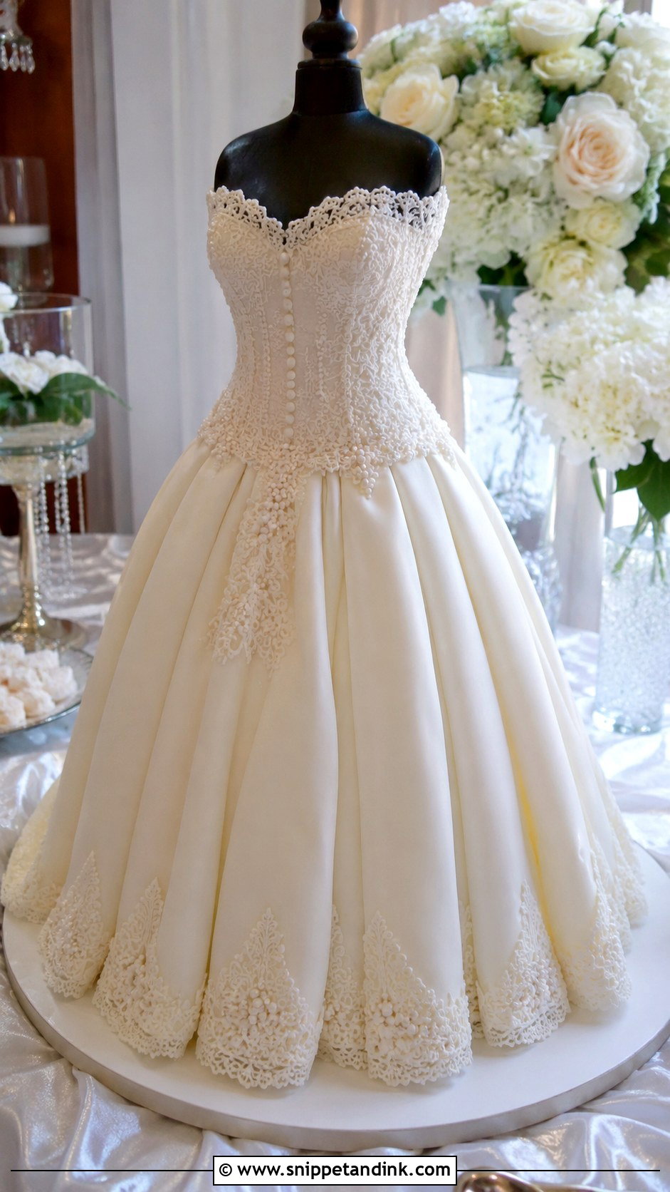 Wedding Dress Cake - Snippet and Ink - 20 Bride Cake Ideas