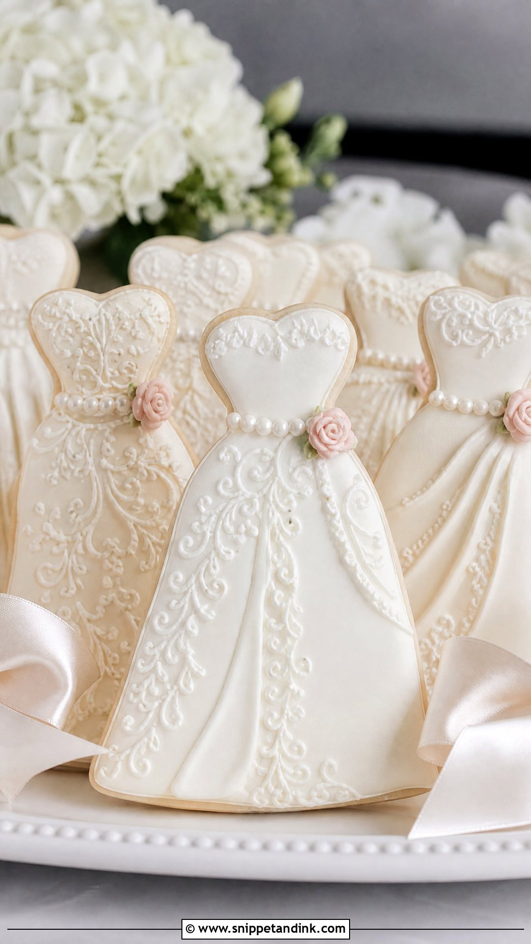 Wedding Dress Cookies - Snippet and Ink - 20 Wedding Cookies
