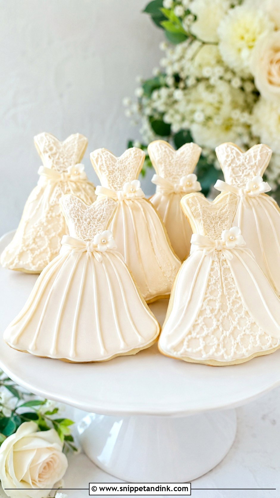 Wedding Dress Cookies - Snippet and Ink - 20 Bridal Cookies