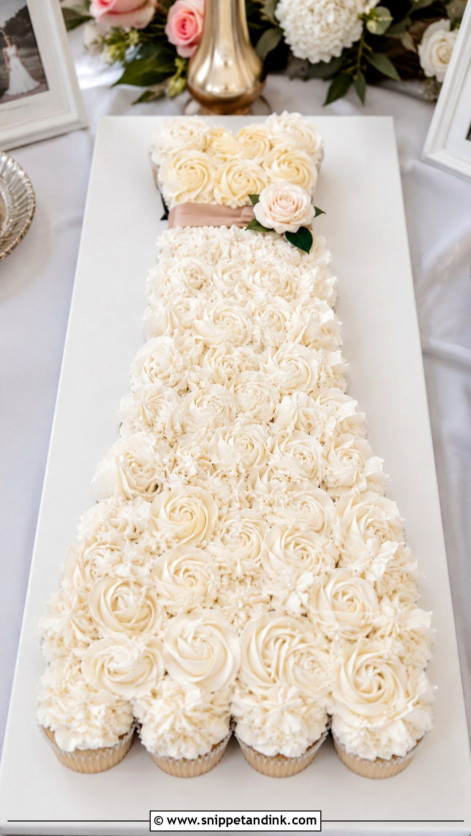 Wedding Dress Cupcake Cake - Snippet and Ink - 20 Large Cupcake Cakes for Wedding