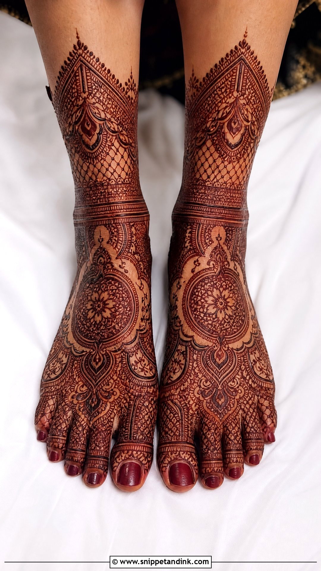 Wedding Feet Mehndi Design - Snippet and Ink - 30 Unique Feet Mehndi Designs