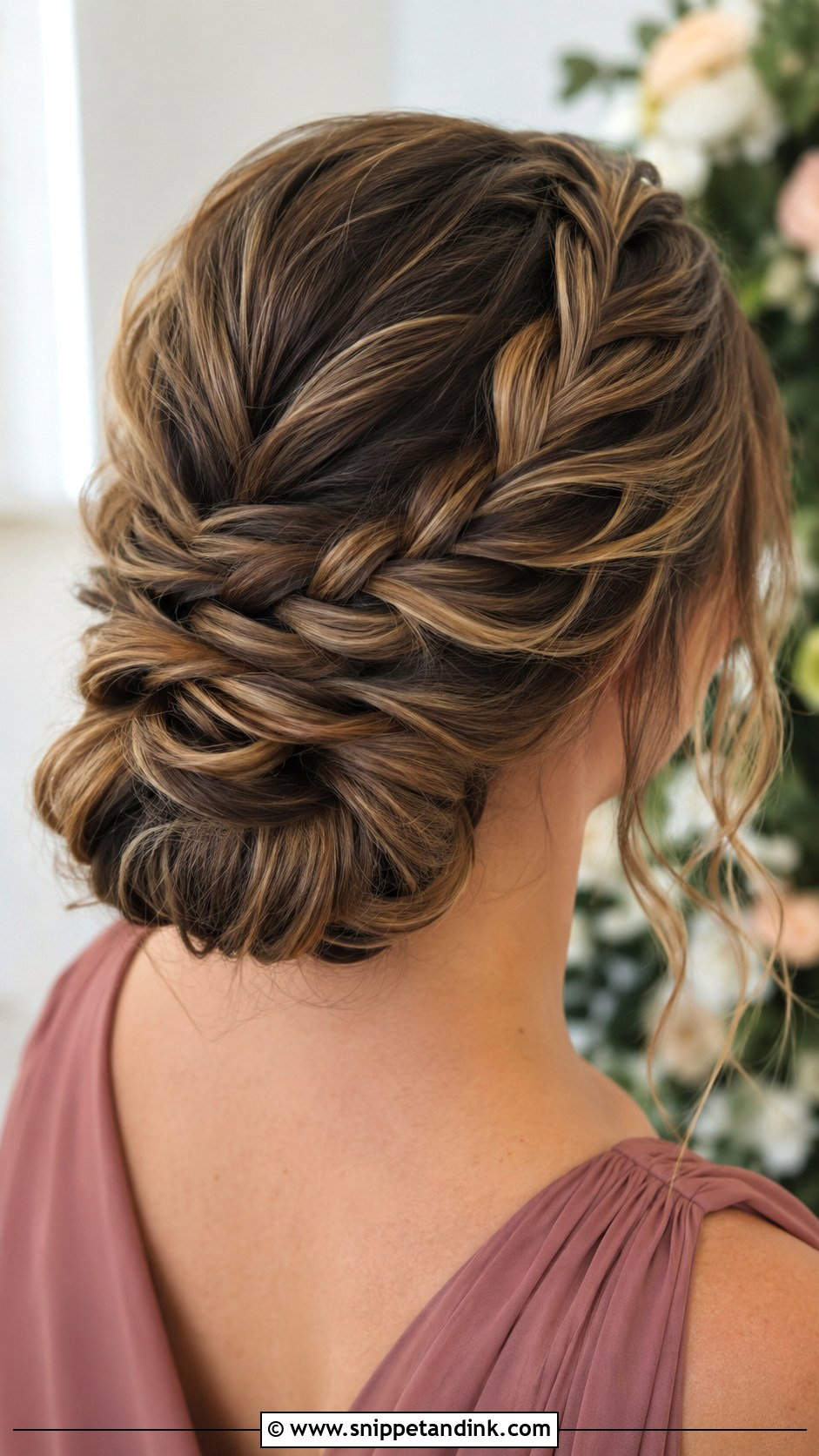 Wedding Fishtail Bun Bridesmaid Updo - Snippet and Ink - 20 Wedding Hair Updo Bridesmaid Ideas