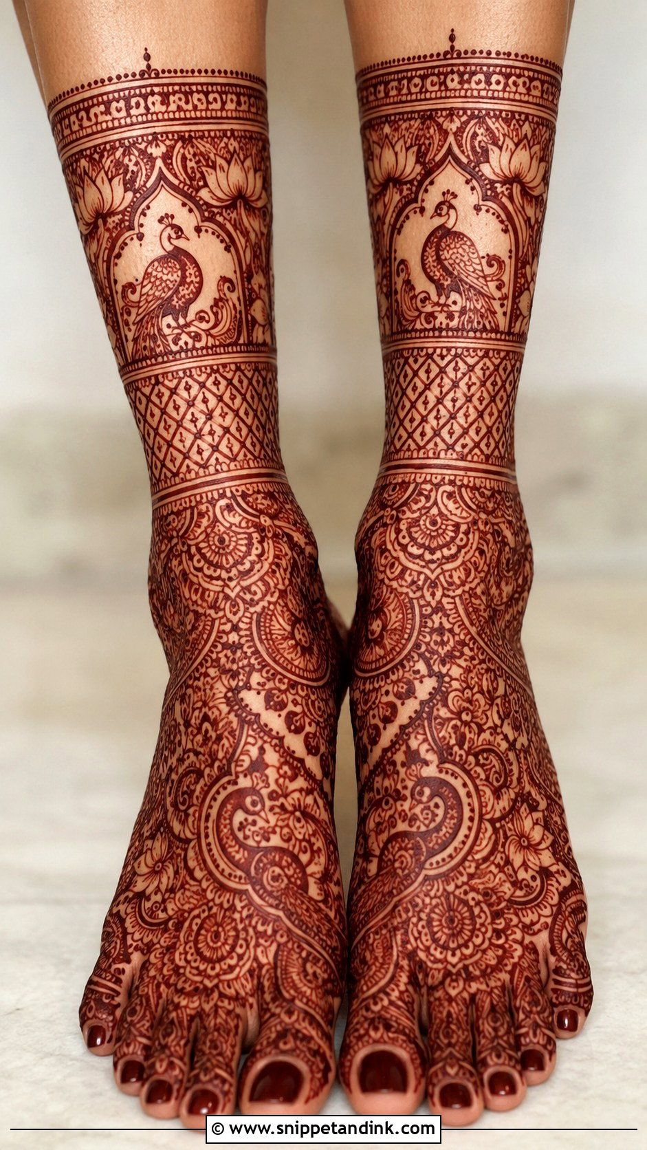 Wedding Foot Mehndi Design - Snippet and Ink - 35 Foot Mehndi Designs