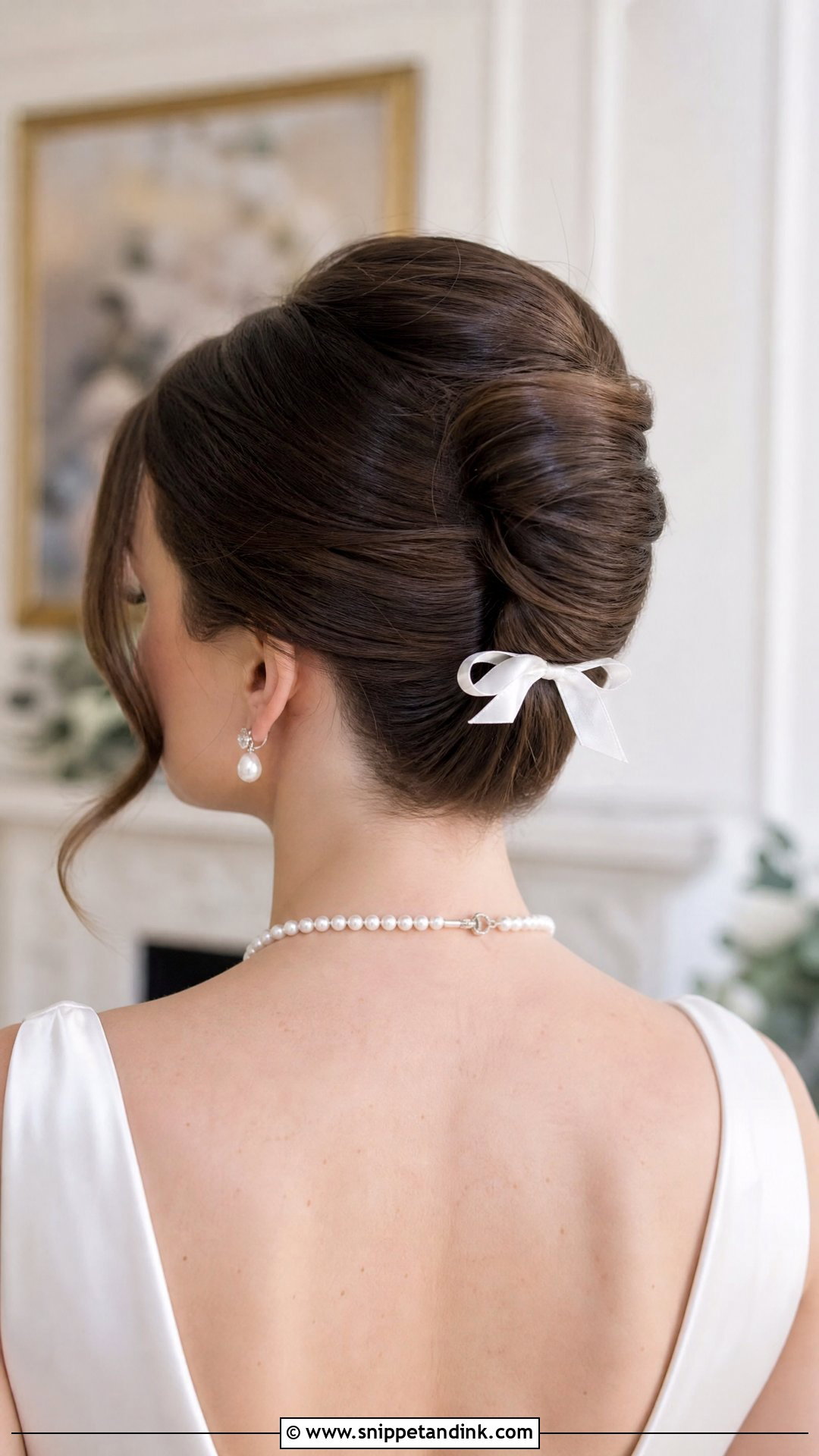 Wedding French Twist With Bow - Snippet and Ink - 20 Wedding Hairstyles Bow