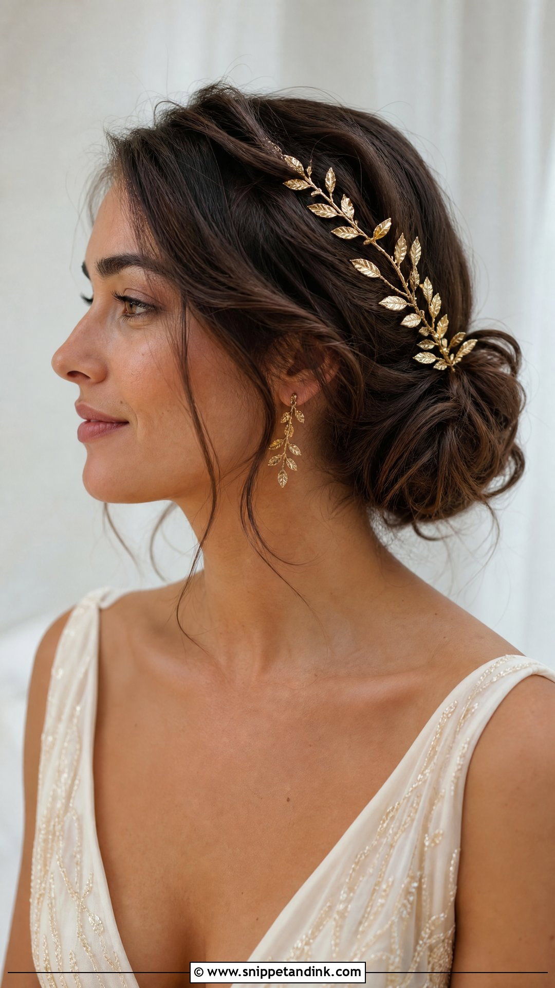 Wedding Gold Leaf Headpiece - Snippet and Ink - 20 Wedding Hair Pieces Headpieces