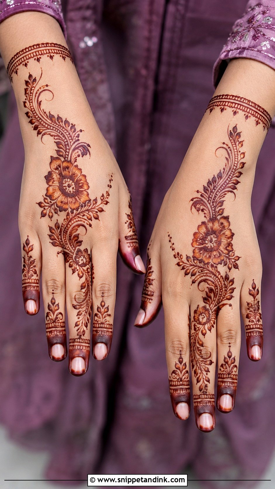 Wedding Guest Backhand Mehndi Design - Snippet and Ink - 35 Latest Backhand Mehndi Designs