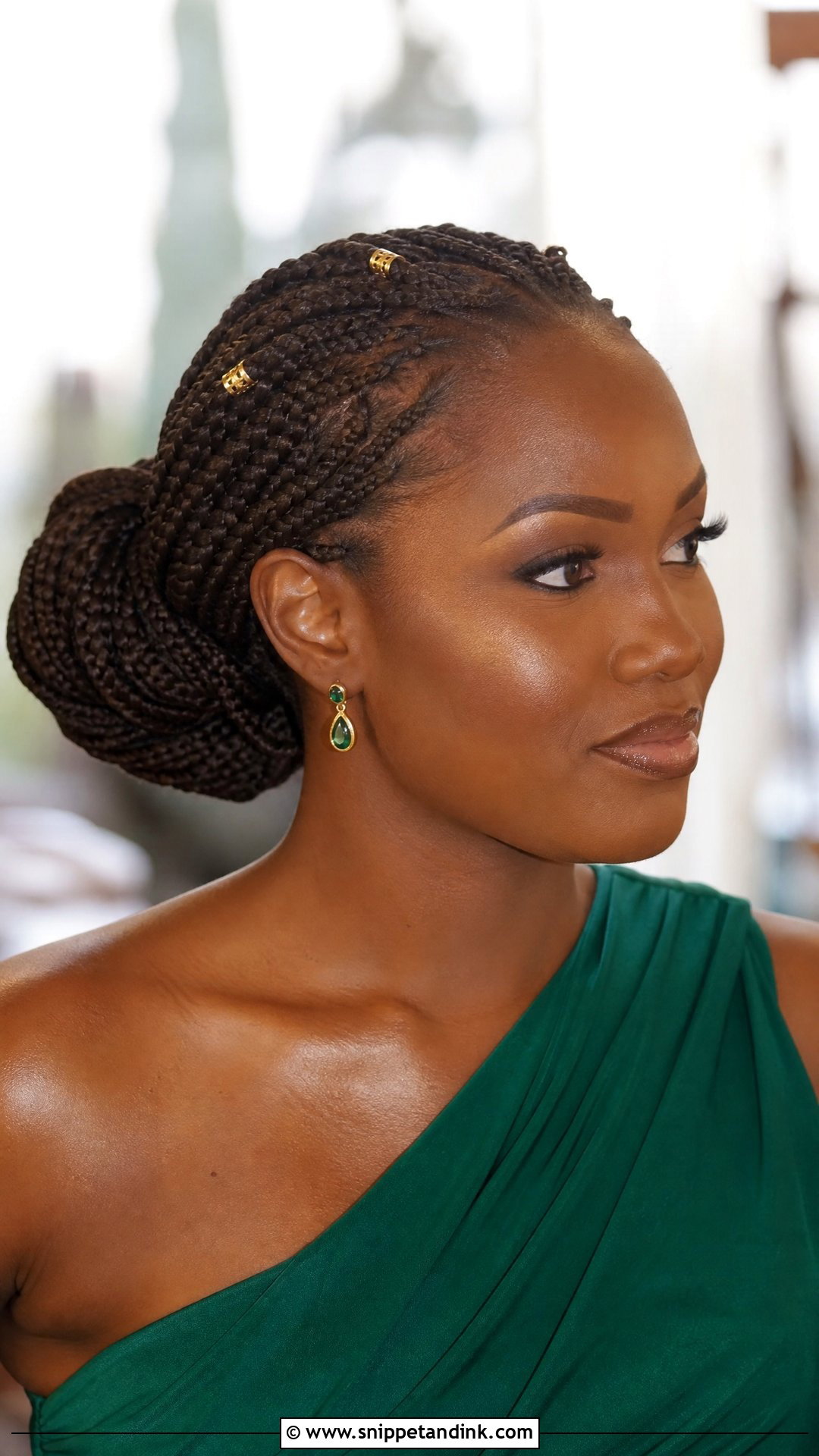 Wedding Guest Box Braids Updo - Snippet and Ink - 20 Wedding Guest Hair Braid Ideas
