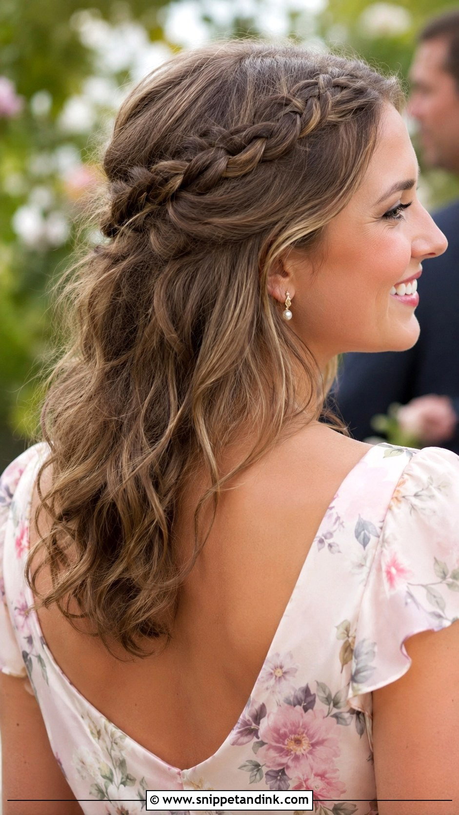 Wedding Guest Braided Half Up Medium Hair - Snippet and Ink - 15 Wedding Guest Hair Down Medium Length Ideas