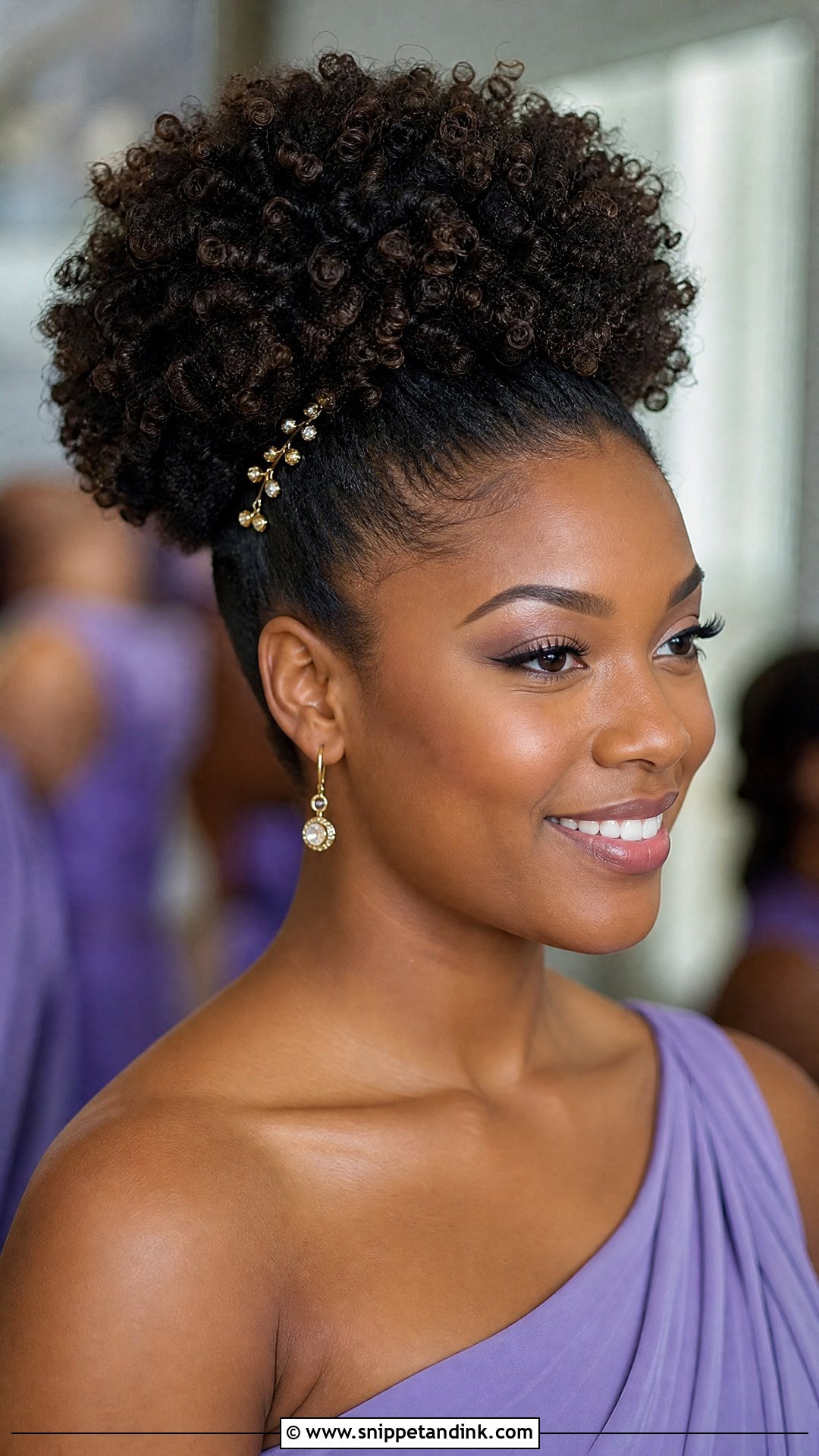 Wedding Guest Curly Puff For Black Women - Snippet and Ink - 20 Wedding Guest Hair Black Women Ideas