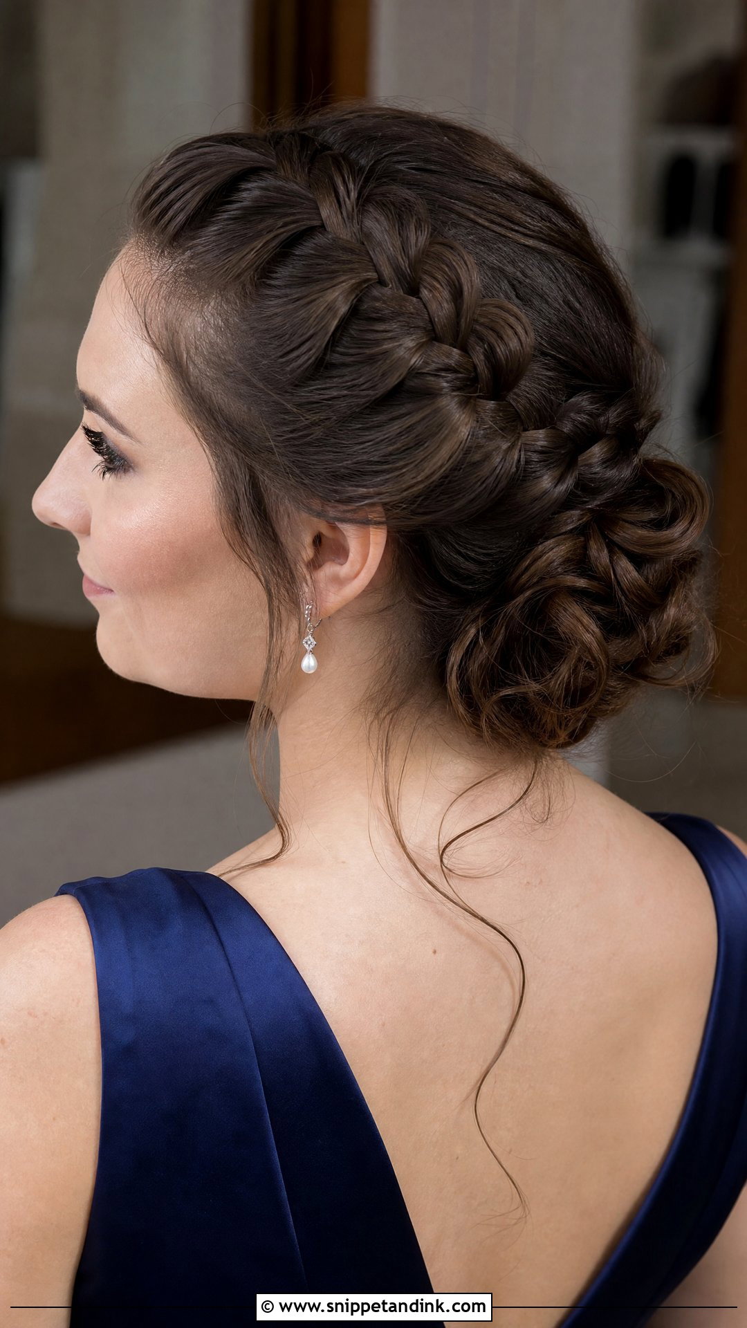 Wedding Guest Dutch Braid Updo - Snippet and Ink - 20 Wedding Guest Hair Braid Ideas
