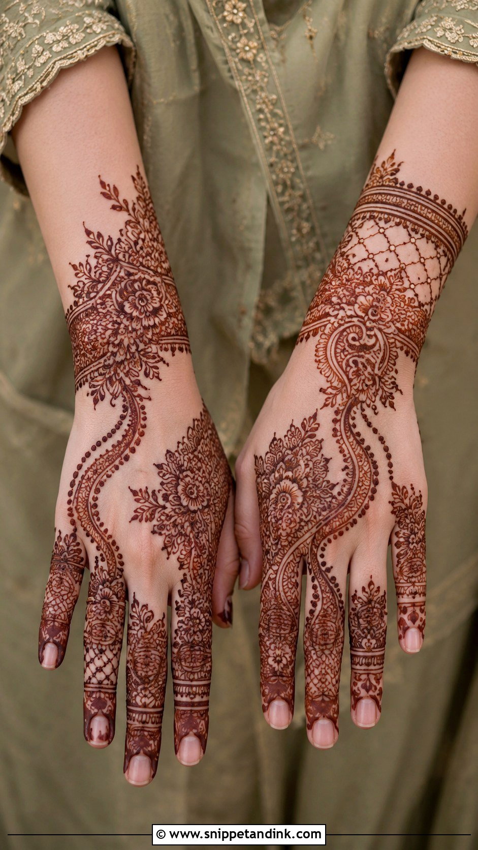 Wedding Guest Finger Mehndi Design - Snippet and Ink - 35 Unique Fingers Mehndi Designs