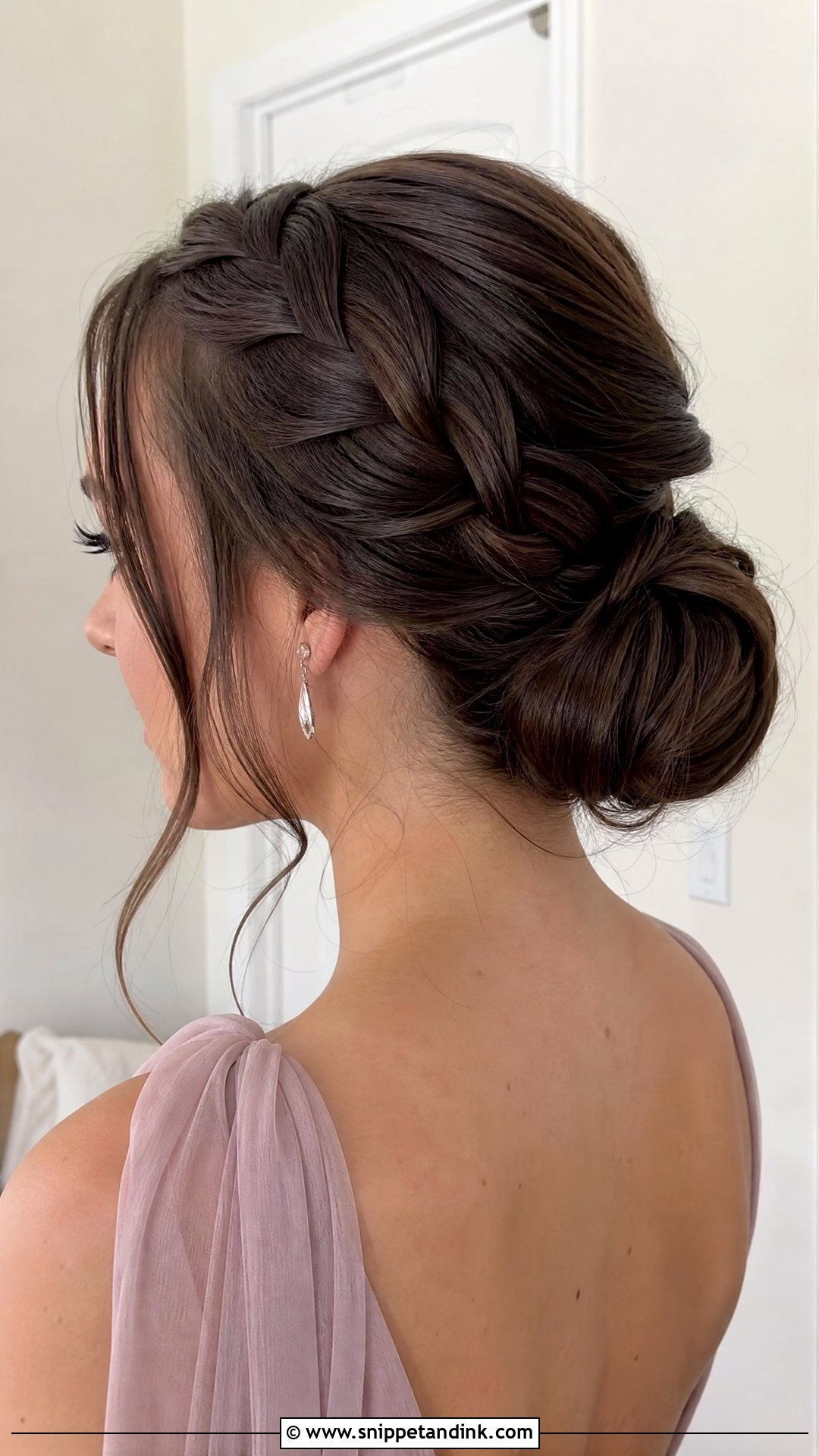 Wedding Guest French Braid Bun - Snippet and Ink - 20 Wedding Guest Hair Braid Ideas
