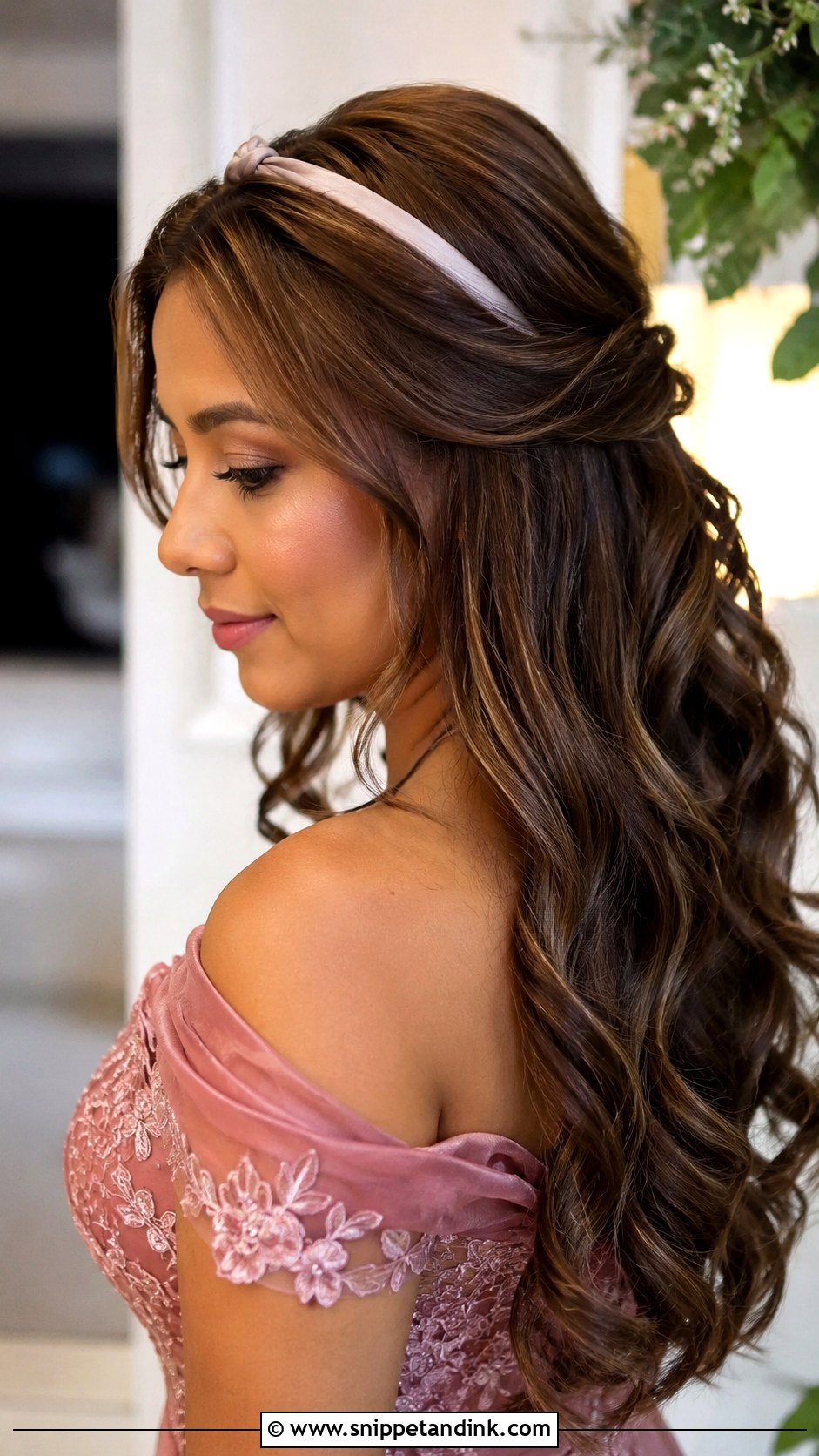 Wedding Guest Hair With Half Up Headband - Snippet and Ink - 15 Wedding Guest Hair with Headband Ideas