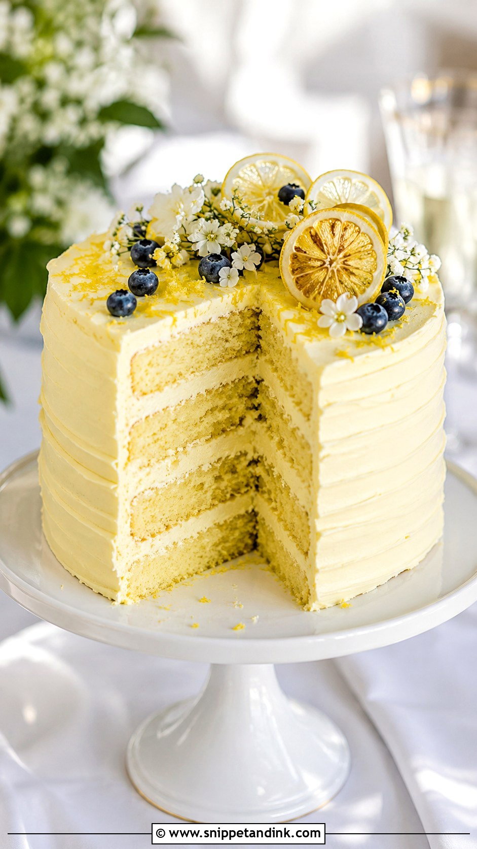 Wedding Guest Lemon Cake - Snippet and Ink - 20 Wedding Guest Cake Ideas