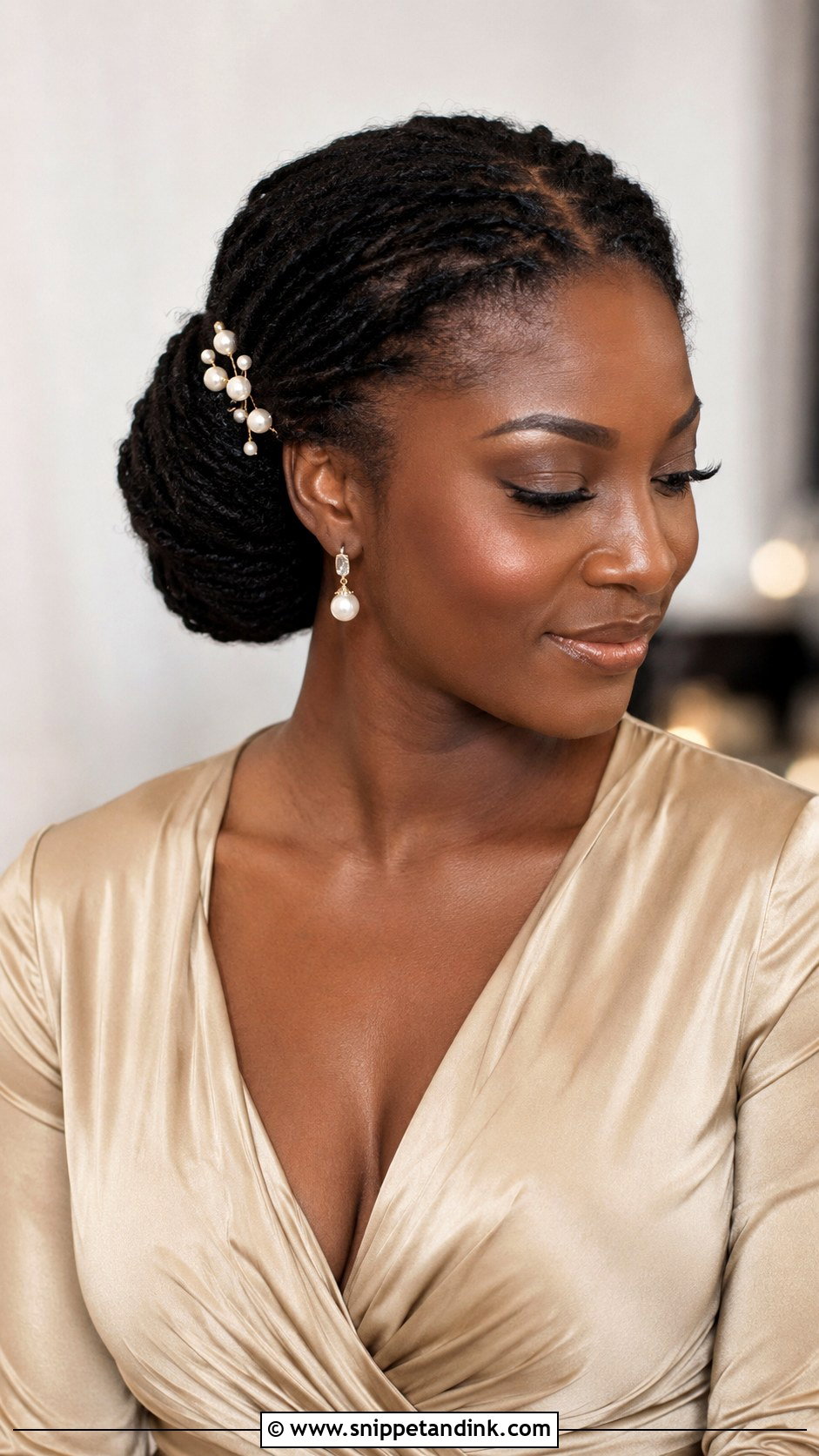 Wedding Guest Locs High Bun - Snippet and Ink - 15 Wedding Guest Locs Hairstyles
