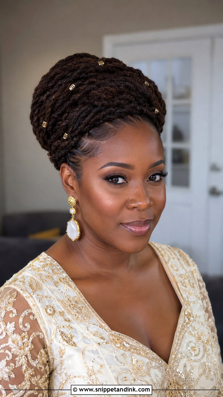 Wedding Guest Locs With Flat Twists - Snippet and Ink - 15 Wedding Guest Locs Hairstyles