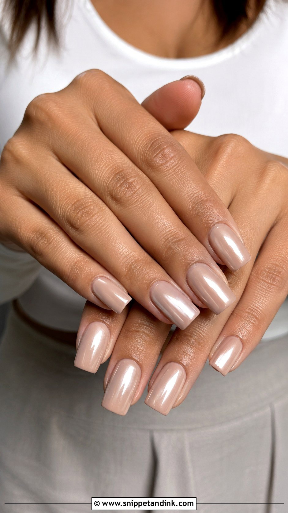 Wedding Guest Nails With Neutral Chrome - Snippet and Ink - 30 Nail Art for Wedding Ideas