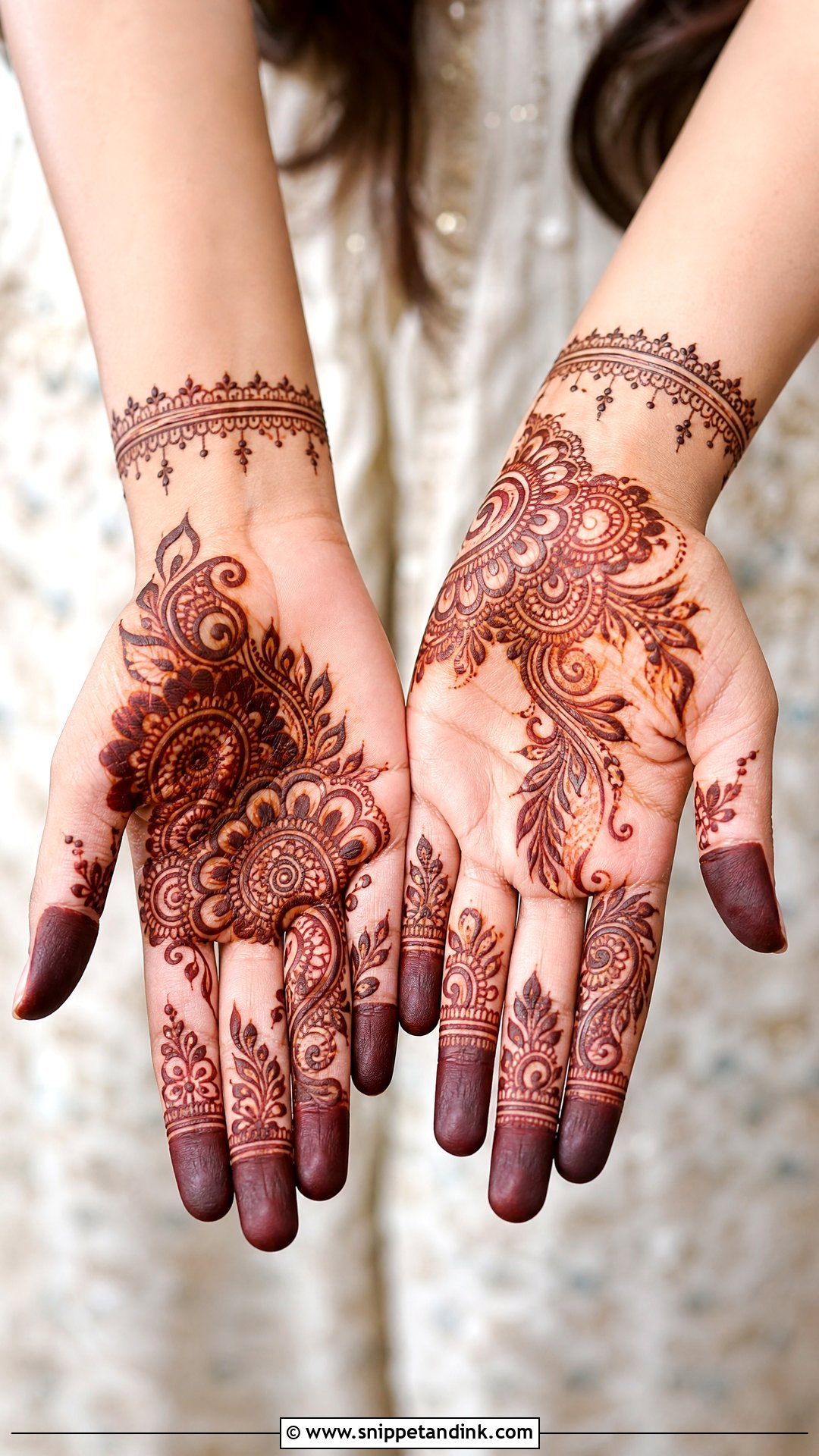 Wedding Guest Palm Mehndi Design - Snippet and Ink - 35 Palm Mehndi Design Ideas