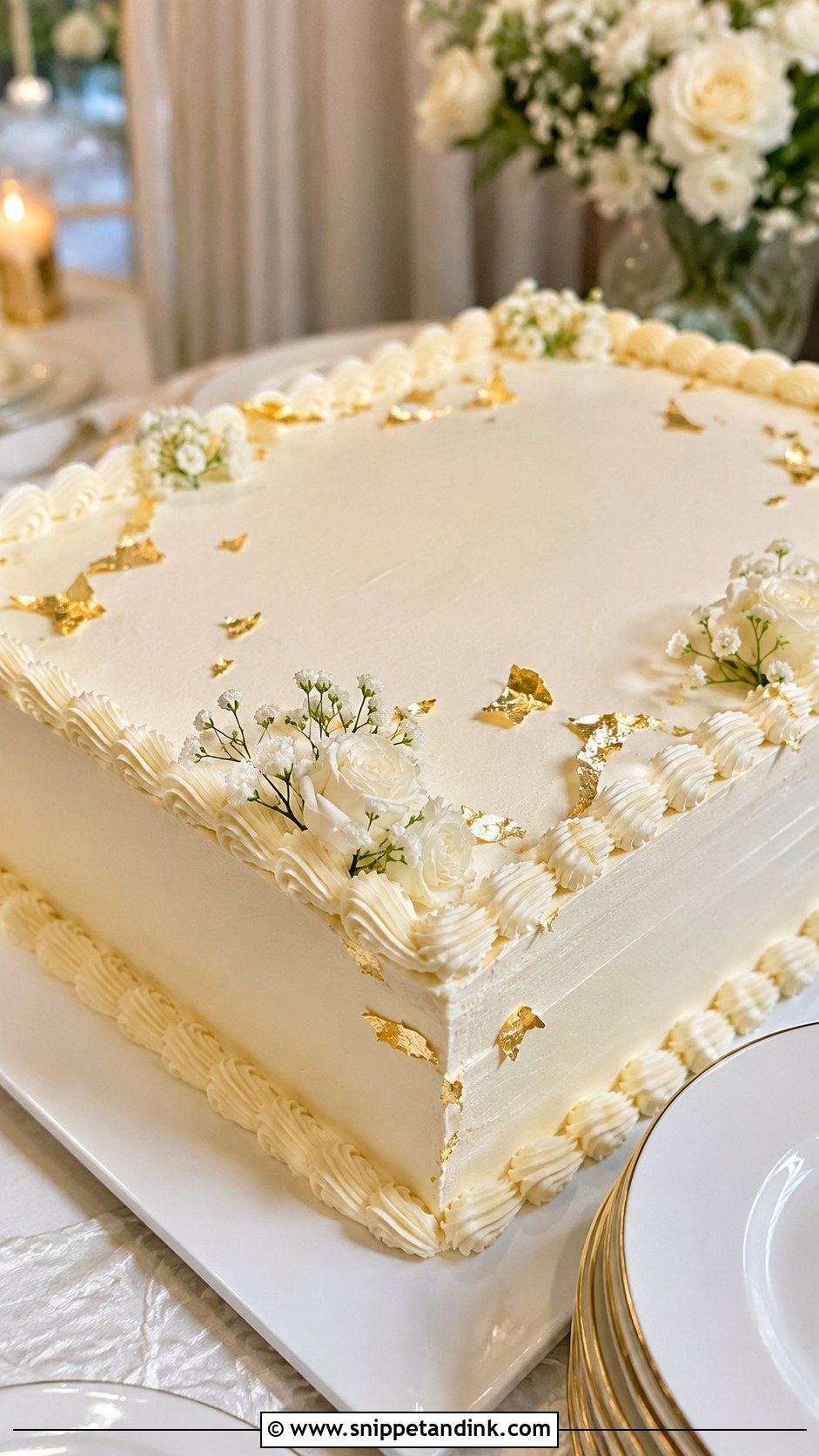Wedding Guest Sheet Cake - Snippet and Ink - 20 Wedding Guest Cake Ideas